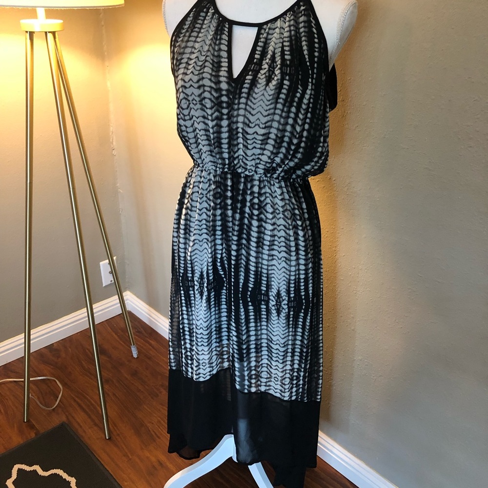 Black high low dress